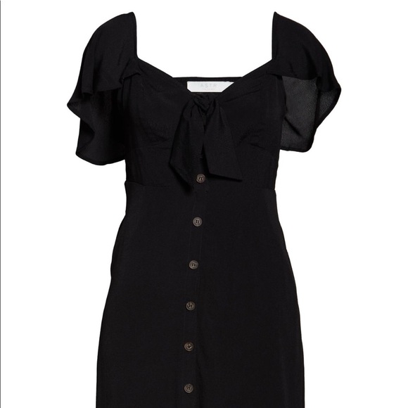 ASTR Retro Sweetheart Cut Black Dress Size M - Picture 3 of 9